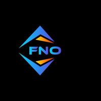 FNO abstract technology logo design on Black background. FNO creative initials letter logo concept. vector