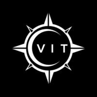 vit diseño de logotipo de tecnología abstracta sobre fondo negro. concepto creativo del logotipo de la letra de las iniciales. vector