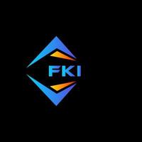 FKI abstract technology logo design on Black background. FKI creative initials letter logo concept. vector