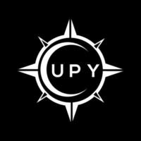 upy diseño de logotipo de tecnología abstracta sobre fondo negro. concepto de logotipo de letra de iniciales creativas upy. vector