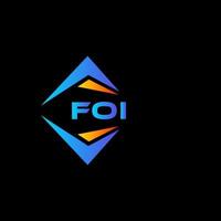 FOI abstract technology logo design on Black background. FOI creative initials letter logo concept. vector