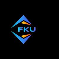 fku diseño de logotipo de tecnología abstracta sobre fondo negro. concepto de logotipo de letra de iniciales creativas fku. vector