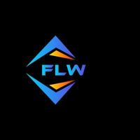 FLW abstract technology logo design on Black background. FLW creative initials letter logo concept. vector