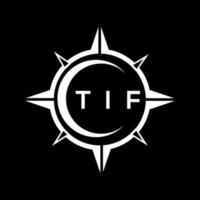 TIF abstract technology logo design on Black background. TIF creative initials letter logo concept. vector