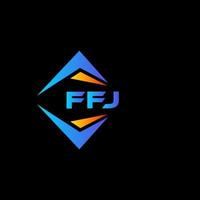 Diseño de logotipo de tecnología abstracta ffj sobre fondo blanco. Concepto de logotipo de letra de iniciales creativas ffj. vector