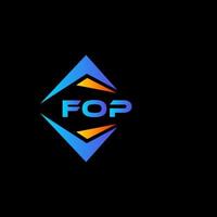 FOP abstract technology logo design on Black background. FOP creative initials letter logo concept. vector