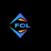 fol diseño de logotipo de tecnología abstracta sobre fondo negro. concepto de logotipo de letra inicial creativa fol. vector