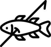 ilustración vectorial de caza de peces en un fondo. símbolos de calidad premium. iconos vectoriales para concepto y diseño gráfico. vector