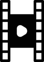 ilustración de vector de carrete de video en un fondo. símbolos de calidad premium. iconos vectoriales para concepto y diseño gráfico.