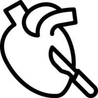 ilustración vectorial de cirugía cardíaca en un fondo. símbolos de calidad premium. iconos vectoriales para concepto y diseño gráfico. vector
