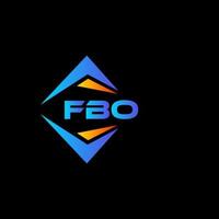 diseño de logotipo de tecnología abstracta fbo sobre fondo blanco. concepto de logotipo de letra inicial creativa fbo. vector