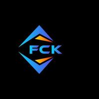 diseño de logotipo de tecnología abstracta fck sobre fondo blanco. concepto de logotipo de letra de iniciales creativas fck. vector