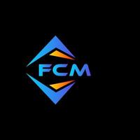 diseño de logotipo de tecnología abstracta fcm sobre fondo blanco. concepto de logotipo de letra de iniciales creativas fcm. vector