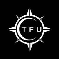 TFU abstract technology logo design on Black background. TFU creative initials letter logo concept. vector