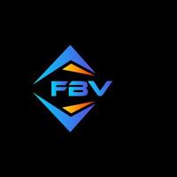 diseño de logotipo de tecnología abstracta fbv sobre fondo blanco. concepto de logotipo de letra de iniciales creativas fbv. vector