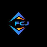 diseño de logotipo de tecnología abstracta fcj sobre fondo blanco. concepto de logotipo de letra de iniciales creativas fcj. vector