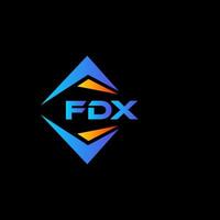 Diseño de logotipo de tecnología abstracta fdx sobre fondo blanco. Concepto de logotipo de letra de iniciales creativas fdx. vector