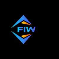 fiw diseño de logotipo de tecnología abstracta sobre fondo blanco. concepto creativo del logotipo de la letra de las iniciales fiw. vector