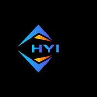 diseño de logotipo de tecnología abstracta hyi sobre fondo negro. concepto de logotipo de letra de iniciales creativas hyi. vector