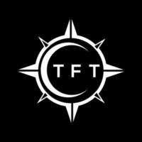 TFT abstract technology logo design on Black background. TFT creative initials letter logo concept. vector