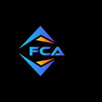 diseño de logotipo de tecnología abstracta fca sobre fondo blanco. concepto de logotipo de letra de iniciales creativas fca. vector