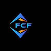 diseño de logotipo de tecnología abstracta fcf sobre fondo blanco. concepto de logotipo de letra de iniciales creativas fcf. vector