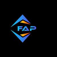 fap diseño de logotipo de tecnología abstracta sobre fondo blanco. concepto de logotipo de letra de iniciales creativas fap. vector