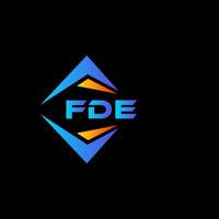 fde diseño de logotipo de tecnología abstracta sobre fondo blanco. concepto de logotipo de letra de iniciales creativas fde. vector