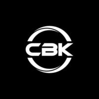 CBK letter logo design in illustration. Vector logo, calligraphy designs for logo, Poster, Invitation, etc.