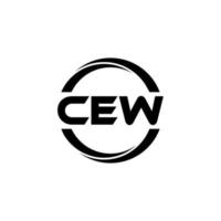 CEW letter logo design in illustration. Vector logo, calligraphy designs for logo, Poster, Invitation, etc.