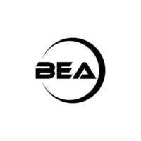 BEA letter logo design in illustration. Vector logo, calligraphy designs for logo, Poster, Invitation, etc.