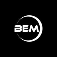 BEM letter logo design in illustration. Vector logo, calligraphy designs for logo, Poster, Invitation, etc.