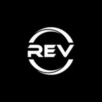 diseño del logotipo de la letra rev en la ilustración. logotipo vectorial, diseños de caligrafía para logotipo, afiche, invitación, etc. vector