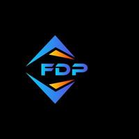 diseño de logotipo de tecnología abstracta fdp sobre fondo blanco. concepto de logotipo de letra de iniciales creativas fdp. vector