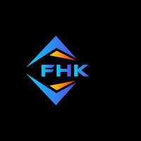 fhk diseño de logotipo de tecnología abstracta sobre fondo blanco. concepto de logotipo de letra de iniciales creativas fhk. vector