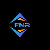 fnr diseño de logotipo de tecnología abstracta sobre fondo negro. concepto de logotipo de letra de iniciales creativas fnr. vector