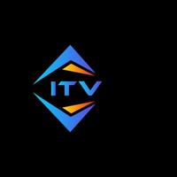 diseño de logotipo de tecnología abstracta itv sobre fondo blanco. concepto de logotipo de letra de iniciales creativas de itv. vector