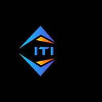 diseño de logotipo de tecnología abstracta de iti sobre fondo blanco. concepto de logotipo de letra de iniciales creativas de iti. vector