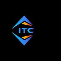 diseño de logotipo de tecnología abstracta itc sobre fondo blanco. concepto de logotipo de letra de iniciales creativas de itc. vector