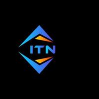 itn diseño de logotipo de tecnología abstracta sobre fondo blanco. concepto de logotipo de letra de iniciales creativas de itn. vector