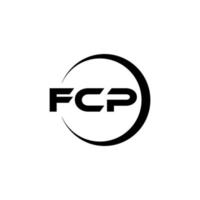 diseño del logotipo de la letra fcp en la ilustración. logotipo vectorial, diseños de caligrafía para logotipo, afiche, invitación, etc. vector