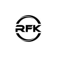 RFK letter logo design in illustration. Vector logo, calligraphy designs for logo, Poster, Invitation, etc.