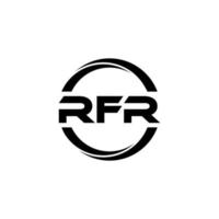 diseño de logotipo de letra rfr en ilustración. logotipo vectorial, diseños de caligrafía para logotipo, afiche, invitación, etc. vector