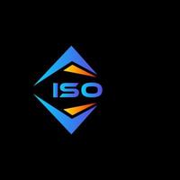 diseño de logotipo de tecnología abstracta iso sobre fondo blanco. concepto de logotipo de letra de iniciales creativas iso. vector