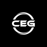 CEG letter logo design in illustration. Vector logo, calligraphy designs for logo, Poster, Invitation, etc.