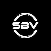 diseño del logotipo de la letra sbv en la ilustración. logotipo vectorial, diseños de caligrafía para logotipo, afiche, invitación, etc. vector