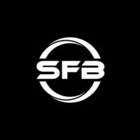 diseño de logotipo de letra sfb en ilustración. vector
