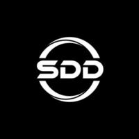 SDD letter logo design in illustration. Vector logo, calligraphy designs for logo, Poster, Invitation, etc.