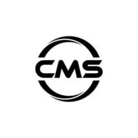 CMS letter logo design in illustration. Vector logo, calligraphy designs for logo, Poster, Invitation, etc.