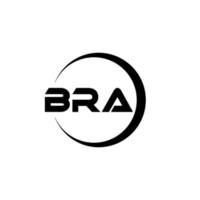 BRA letter logo design in illustration. Vector logo, calligraphy designs for logo, Poster, Invitation, etc.